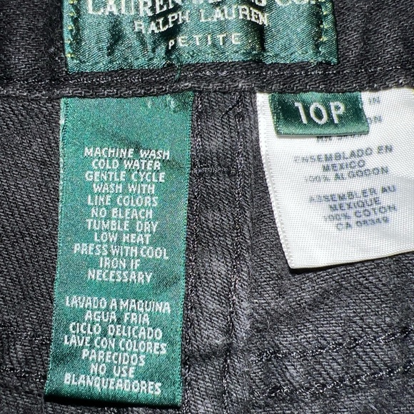 Lauren Jeans Co Ralph Lauren Women’s Black Jeans Straight Leg 10P - Picture 4 of 6